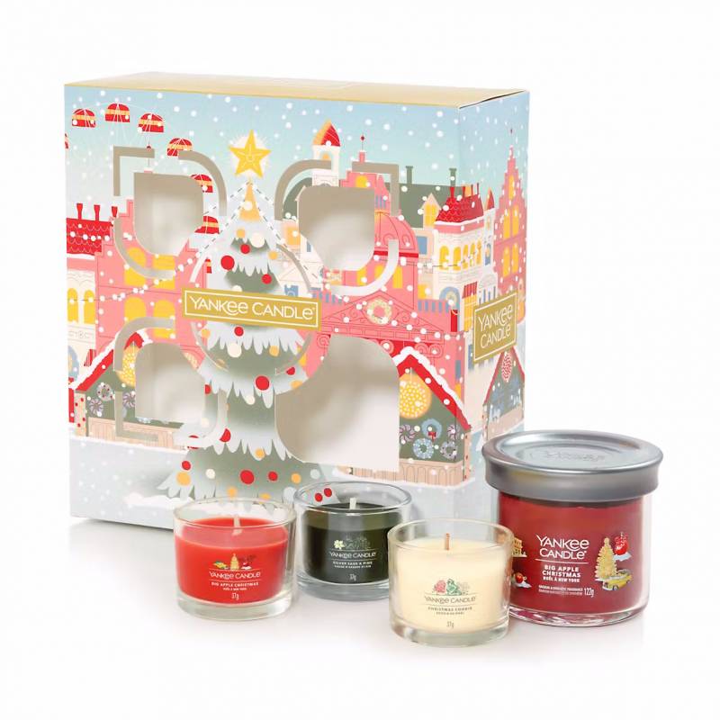 Yankee Candle Christmas Small Tumbler & 3 Filled Votive Gift Set