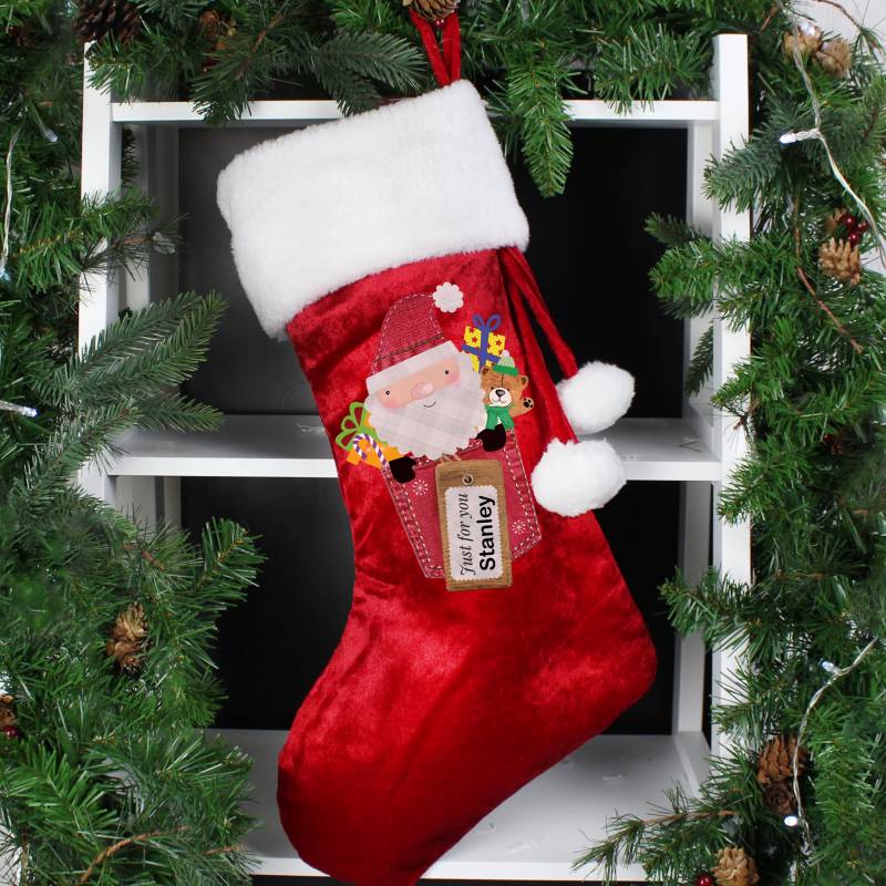 Personalised Santa Claus Luxury Stocking