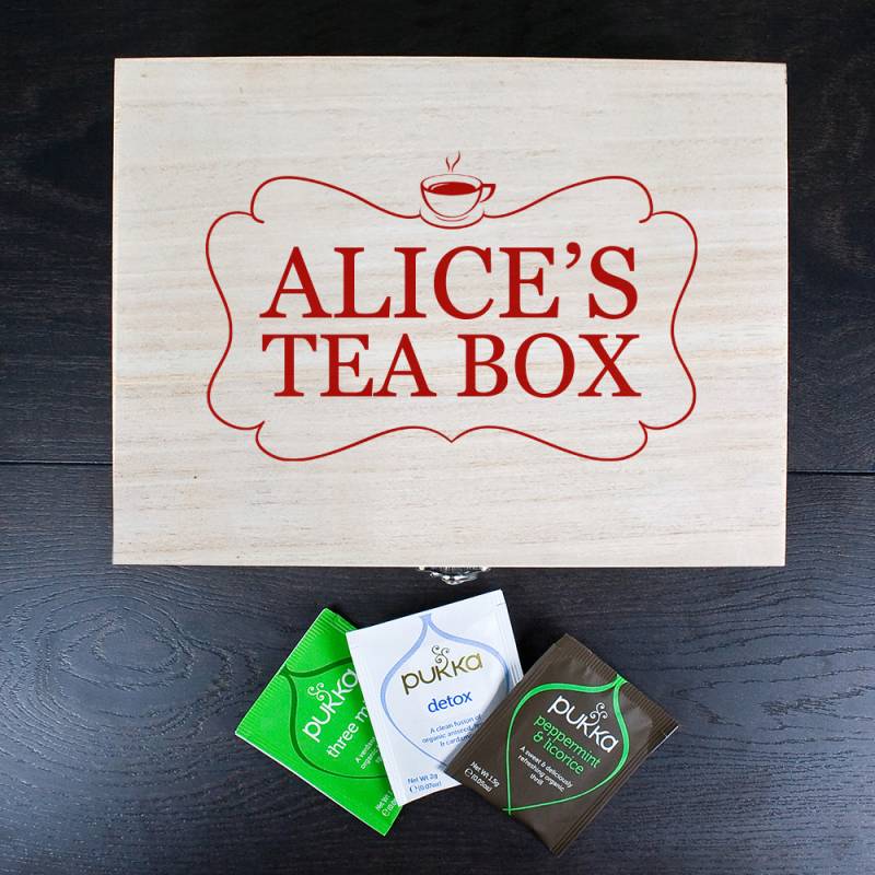 Personalised Tea Box With Name